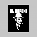 Al Capone čierne teplákové kraťasy s tlačeným logom